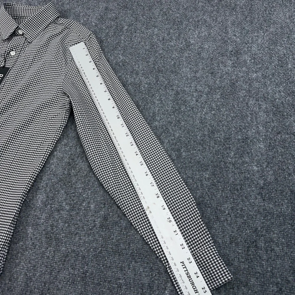 NEW Rhone‎ Commuter Shirt Slim Fit Men's Small Orso Brown Check Gingham Stretch